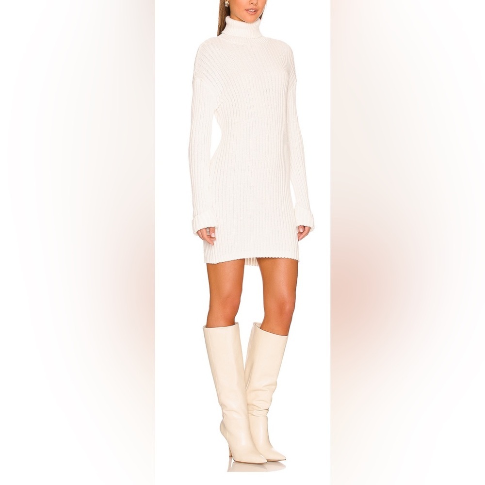 NWT- Stitches & Stripes- Crista Ribbed Mini Dress in White- Size Medium